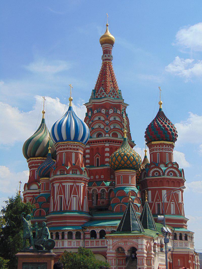 De Sint-Basiliuskathedraal in Moskou © Wikipedia