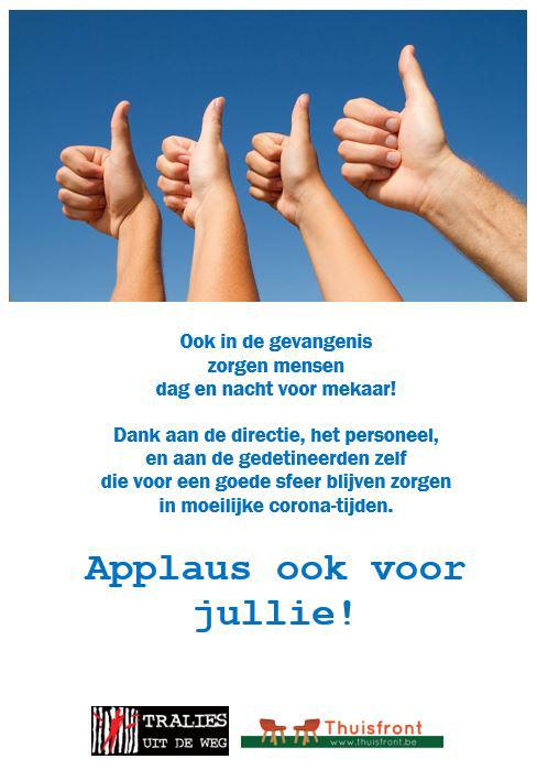 Bemoedigende affiche Tralies uit de weg voor gedetineerden, personeel en directie © Tralies uit de weg