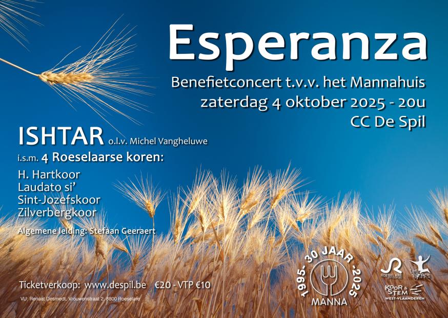 Benefietconcert voor Manna 