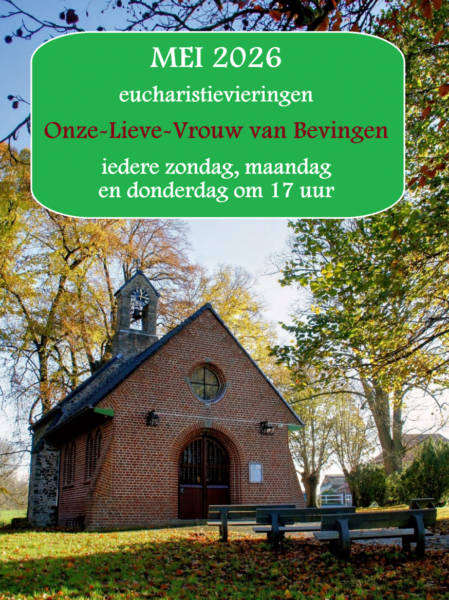 Vieringen in de Onze-Lieve-Vrouwkapel van Bevingen - mei 2026 © Alexander Vandaele