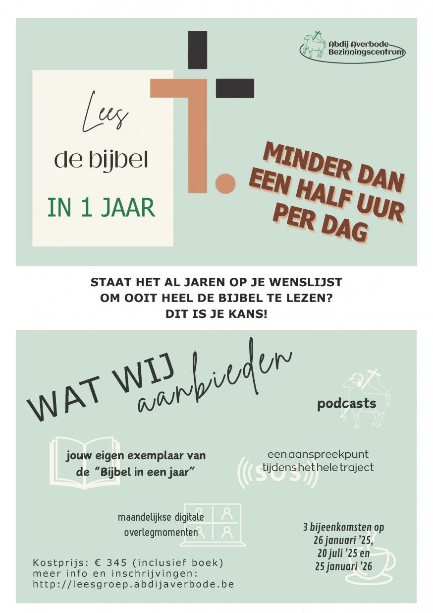 Affiche bijbel in één jaar © Abdij Averbode