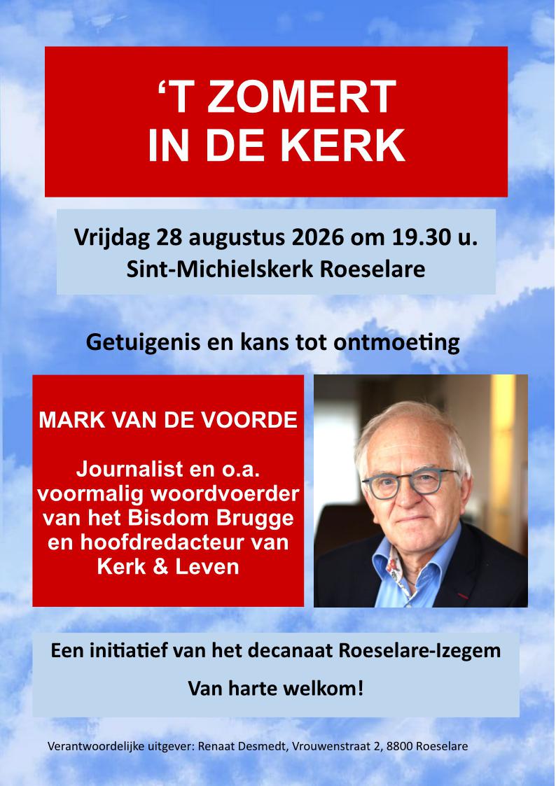 Affiche 't Zomert in de kerk © Kerk-in-Roeselare