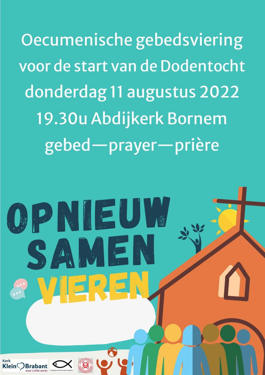 Aan de vooravond van de Dodentocht vindt in de abdij van Bornem een oecumenische gebedsdienst plaats © Kerk in Klein-Brabant