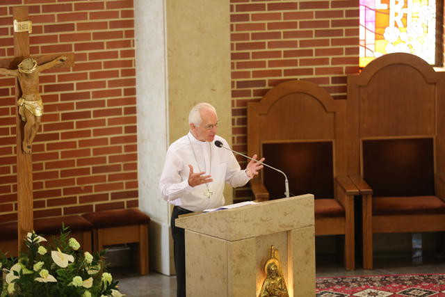 Mgr. Jozef De Kesel tijdens de catechese © IJD - foto: Koen Van den Bossche