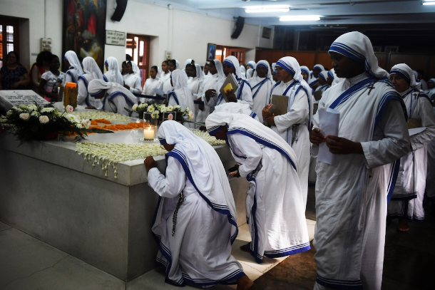 In het moederhuis van de zusters in Calcutta © UcaNews/Missionarissen van Naastenliefde In het moederhuis van de zusters in Calcutta © UcaNews/Missionarissen van Naastenliefde