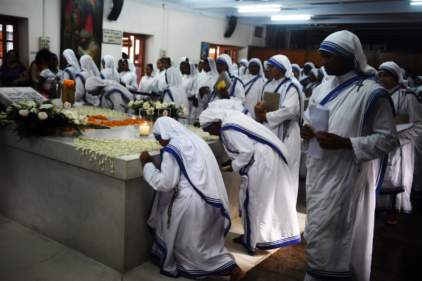 In het moederhuis van de zusters in Calcutta © UcaNews/Missionarissen van Naastenliefde