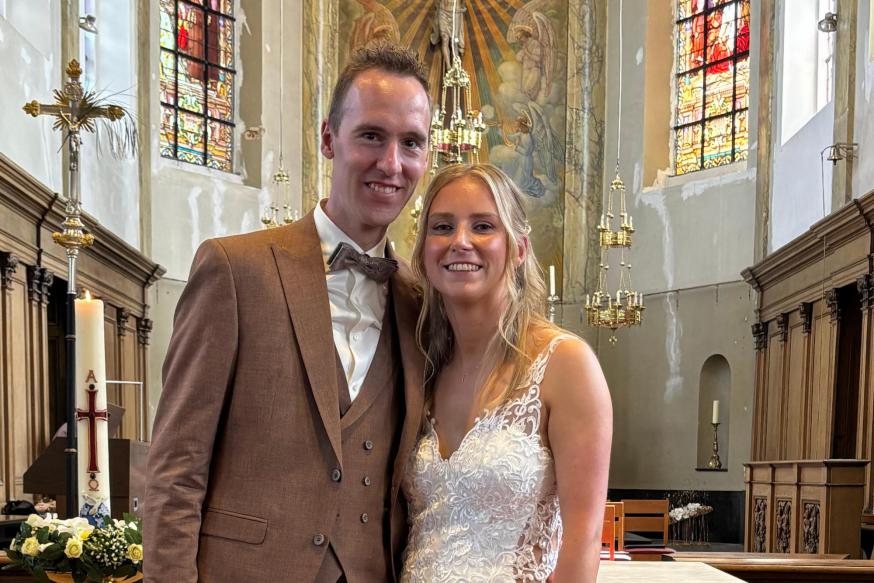 Charlotte De Paepe en Devy Vandaele - zaterdag 21 juni 2025 in de kerk van Bassevelde 