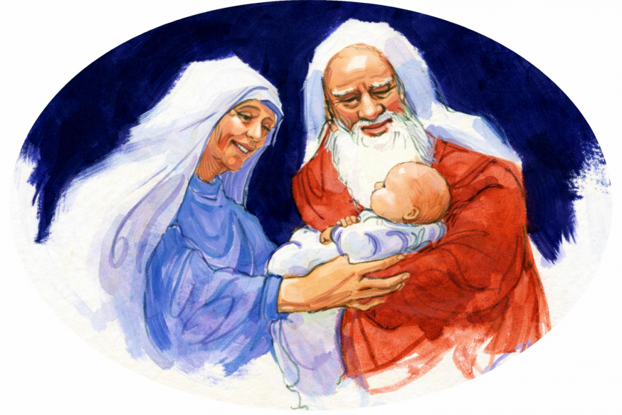 Het kind Jezus word aan God opgedragen en herkend als een Licht voor de wereld 