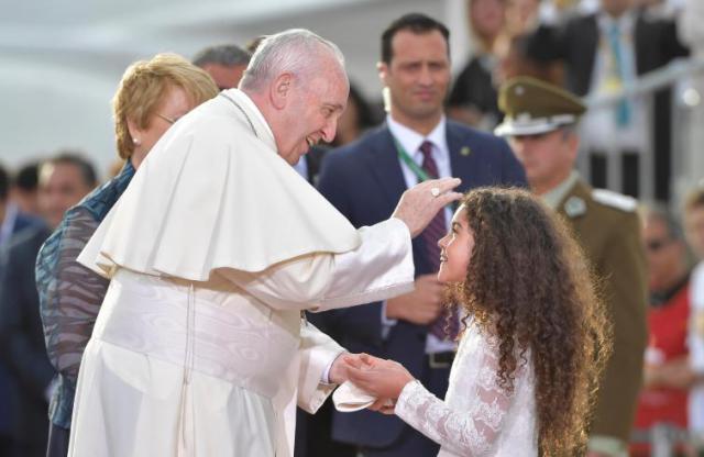 Paus Franciscus tijdens zijn bezoek aan Chili © Vatican Media/SIR