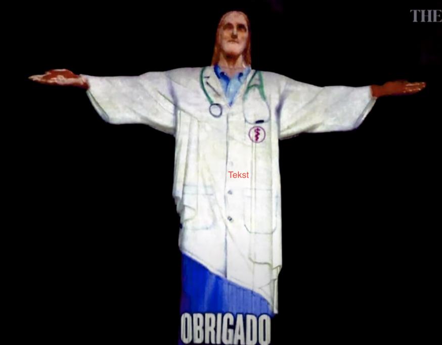 Christus de Verlosser, even een dokter die strijdt tegen corona. 