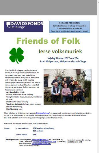 Friends of folk - Davidsfonds De Klinge 