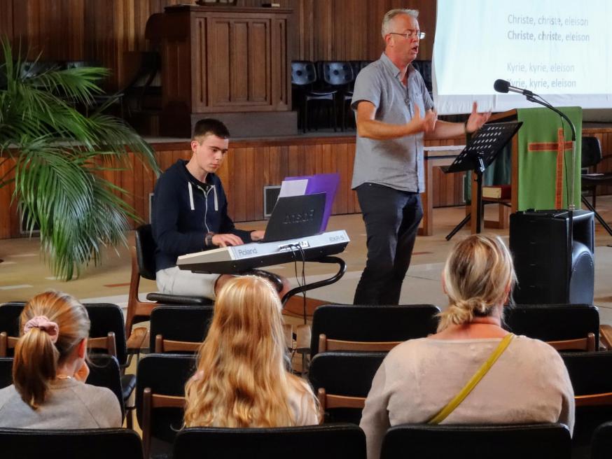 Dries Homblé en zijn papa Hans © Pastorale zone Leuven aan de Dijle