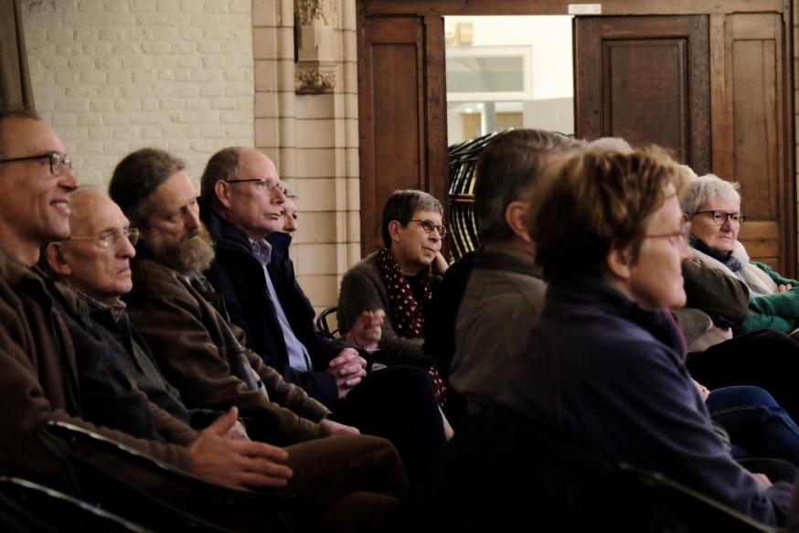 Geertruicafé met prof. Bénédicte Lemmelijn, decaan van de faculteit Theologie en Religiewetenschappen van de KU Leuven en lid van de Pauselijke Bijbelcommissie © Pastorale zone Leuven aan de Dijle