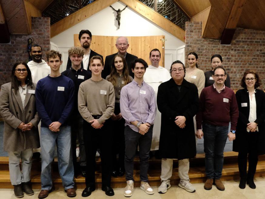 De Leuvense en Kraainemse catechumenen samen met bisschop Vanhoutte © Pastorale zone Leuven aan de Dijle