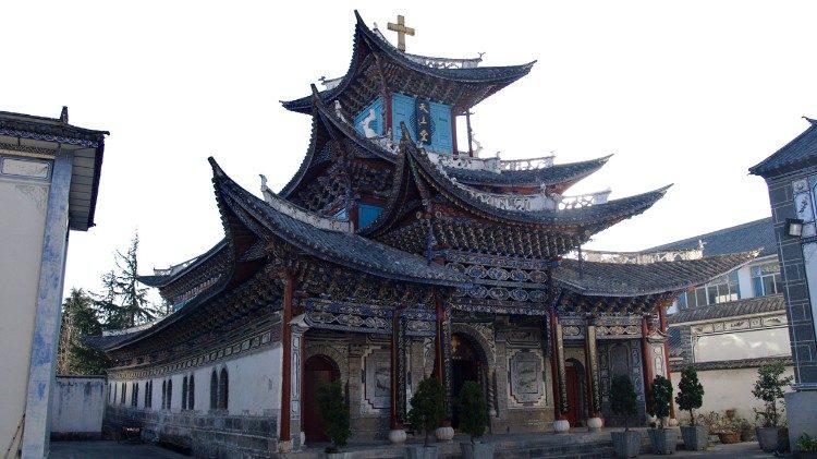 Een katholieke kerk in Dali (China) © Vatican Media