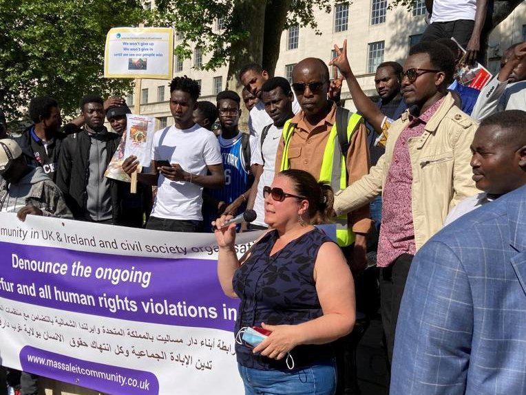 Protest in Engeland voor de mensenrechten in Darfur © Waging Peace