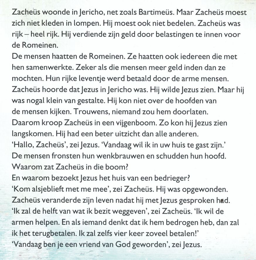 De man die in een boom kroop © Averbodes kinderbijbel