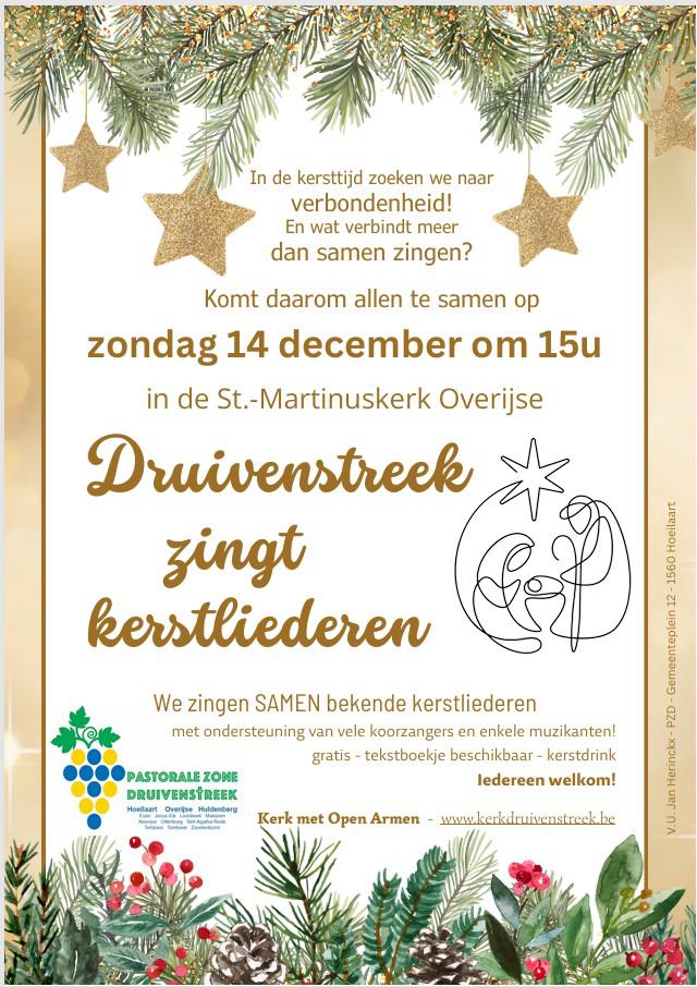 Druivenstreek zingt kerstliederen 
