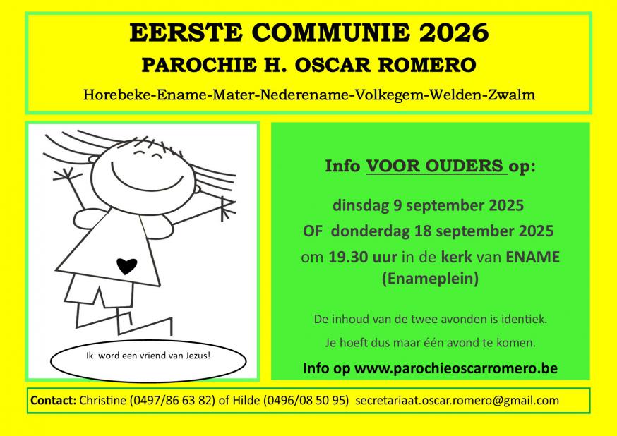 Infoavonden eerste communie 