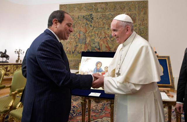 Paus Franciscus te gast bij president al-Sisi © OSR/SIR