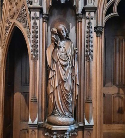 St.-Martinus Ekkergem, detail biechtstoel 