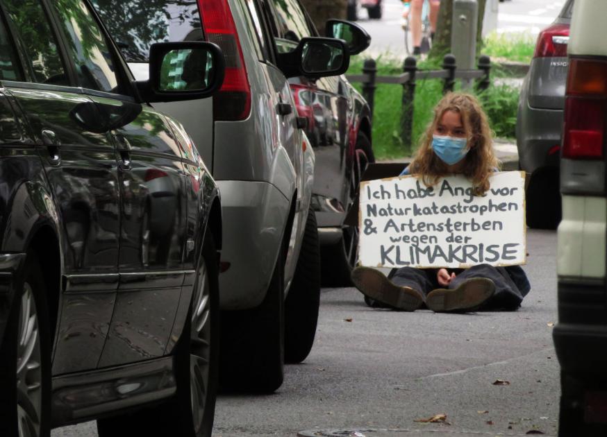 Een actie van Extinction Rebellion in  de Duitse stad Keulen  © Extinction Rebellion 