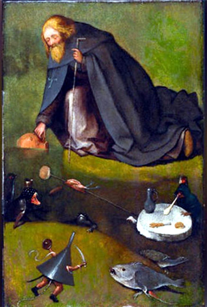 Woestijnvader Antonius, Jeroen Bosch, Nelson-Atkins Museum of Art, Kansas City 