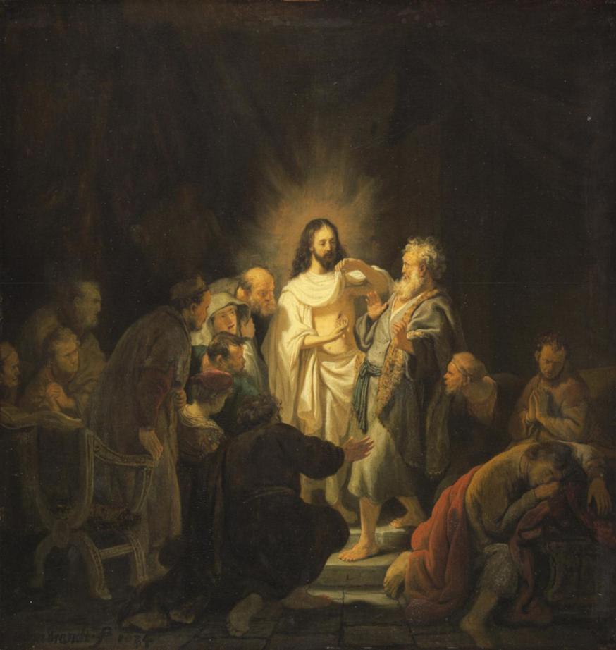 Jezus verschijnt aan de leerlingen, Rembrandt 1634 © A.S. Poesjkinmuseum voor beeldende kunsten, Moskou