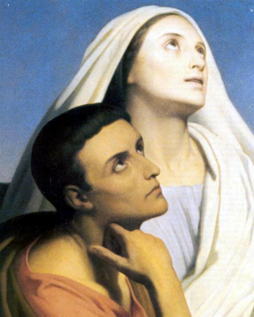 Augustinus en Monica, schilderij door Ary Scheffer, 1849, Dordrechts Museum, Dordrecht 