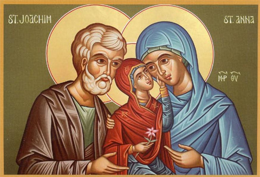 Anna en Joachim met de kleine Maria, icoon 
