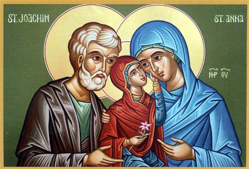 Anna en Joachim met de kleine Maria, icoon 