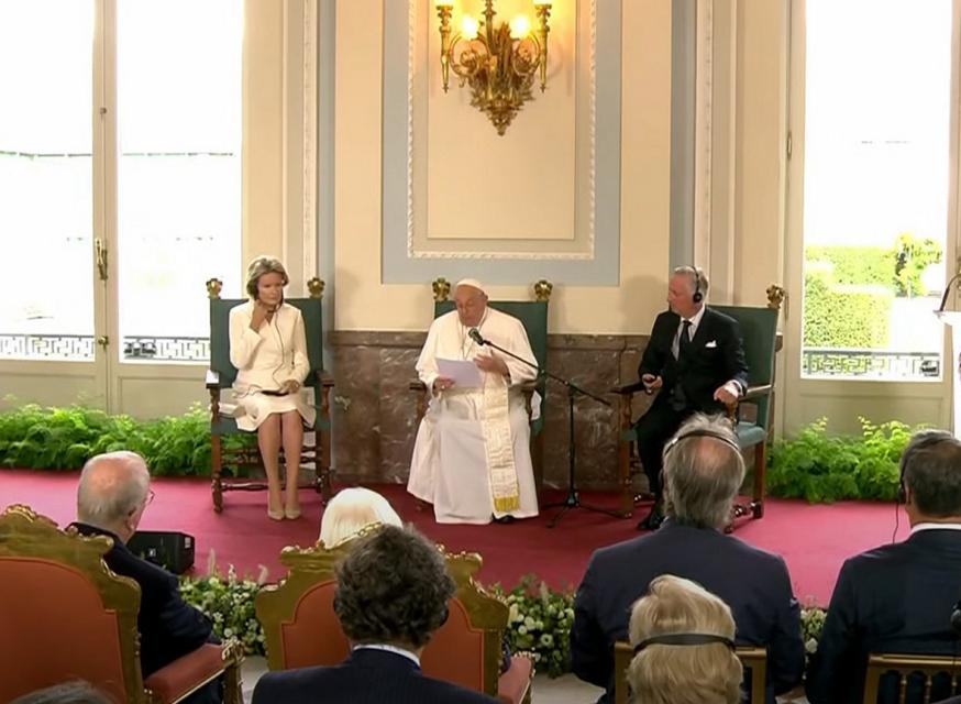 Pausbezoek aan België - Toespraak op het paleis van Laken © Vatican Media