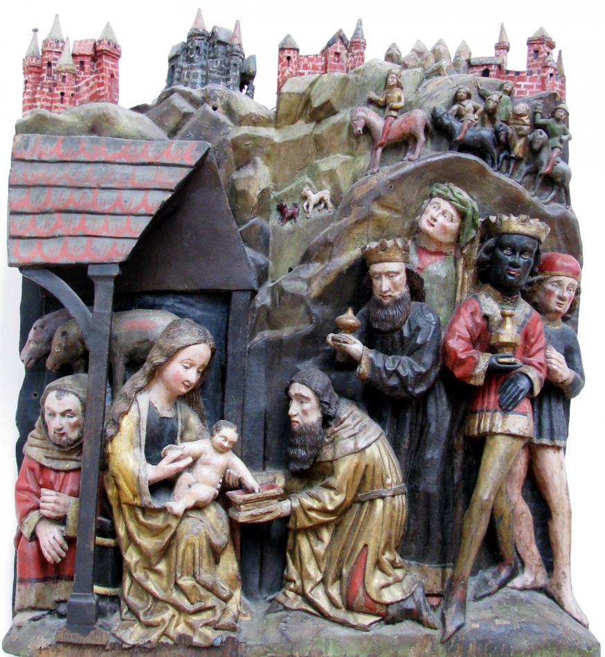 Drie koningen brengen hulde aan het pasgeboren Kind, Sint-Mariakerk, Berlijn © Image