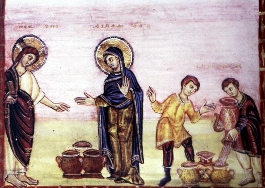 Het wijnwonder te Kana, Egbert-Codex, ca. 1000 © Image