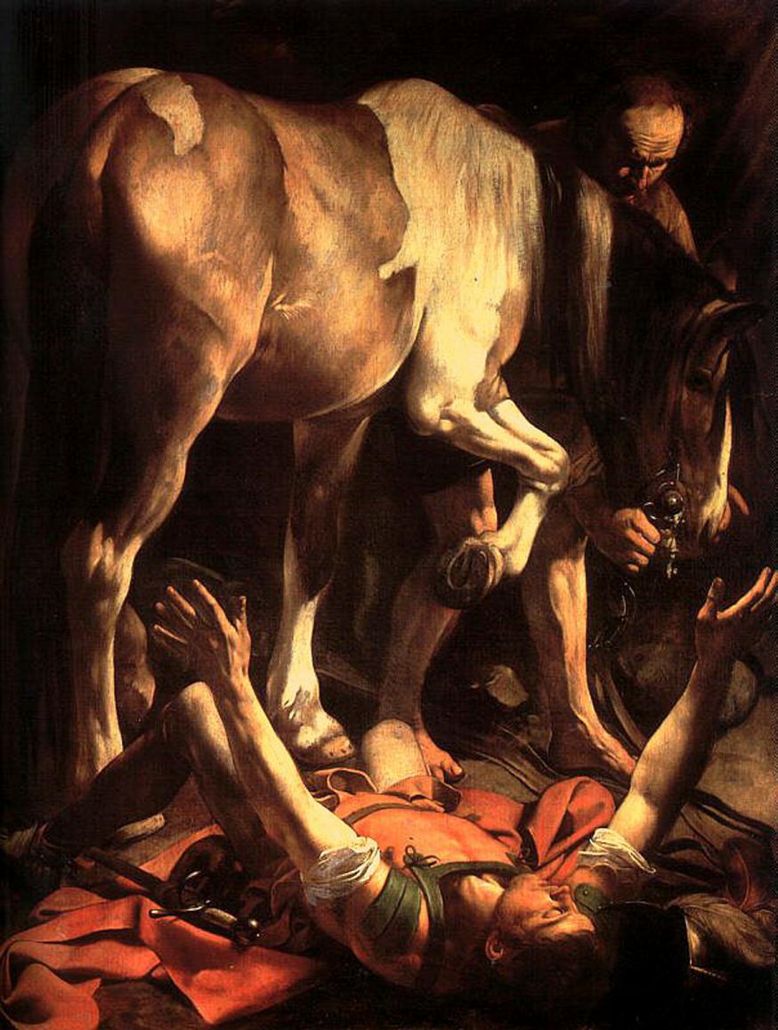 De bekering van Saulus, Caravaggio, 1601, Cerasikapel, Santa Maria del Popolo, Rome 