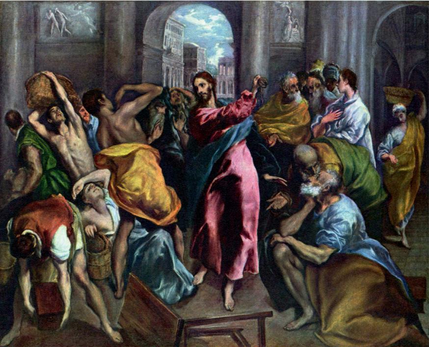 De tempelreiniging, El Greco, 1570 © Image