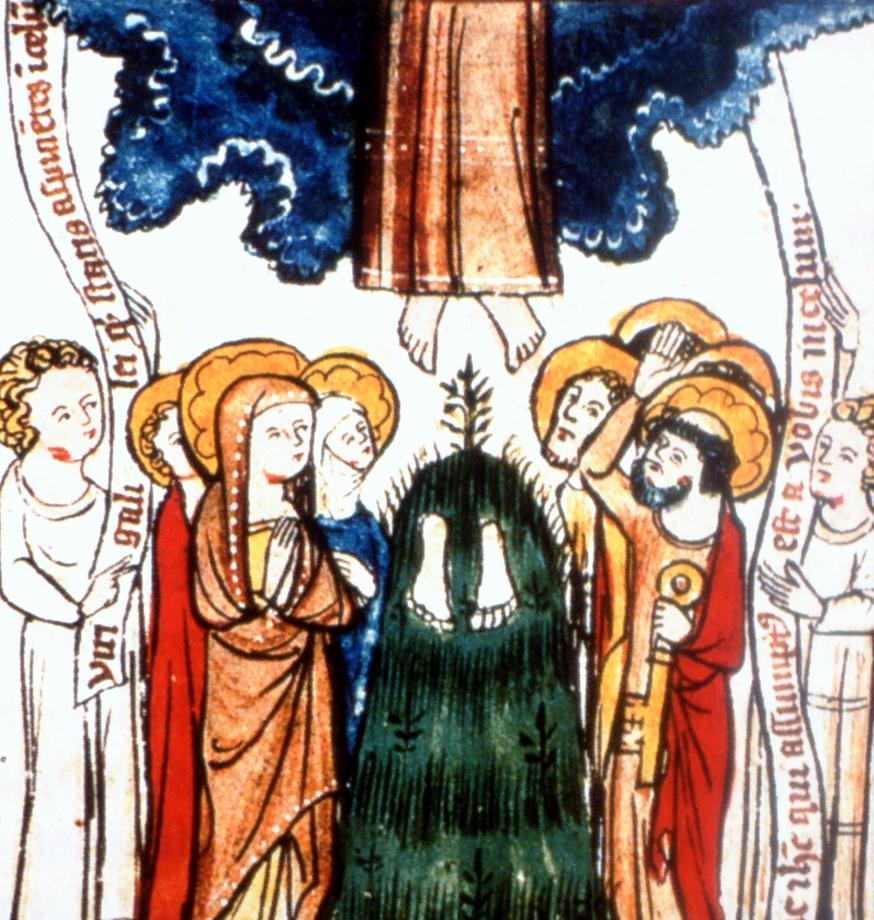 Christus' hemelvaart, Boekverluchting 14de eeuw © Image