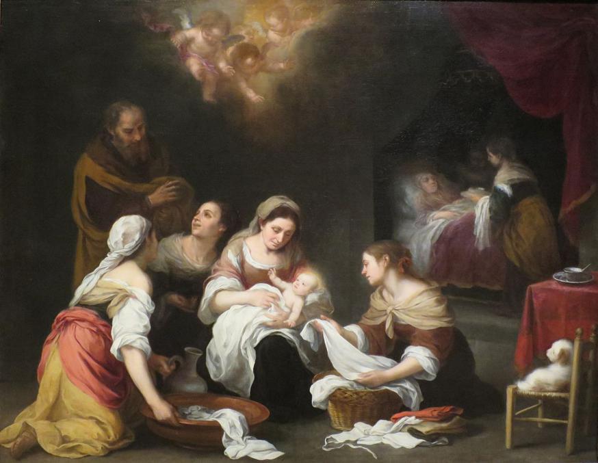 De geboorte van Johannes de Doper, Bartolomé-Esteban Murillo, ca. 1655, Norton Simon Museum, Pasadena, USA 