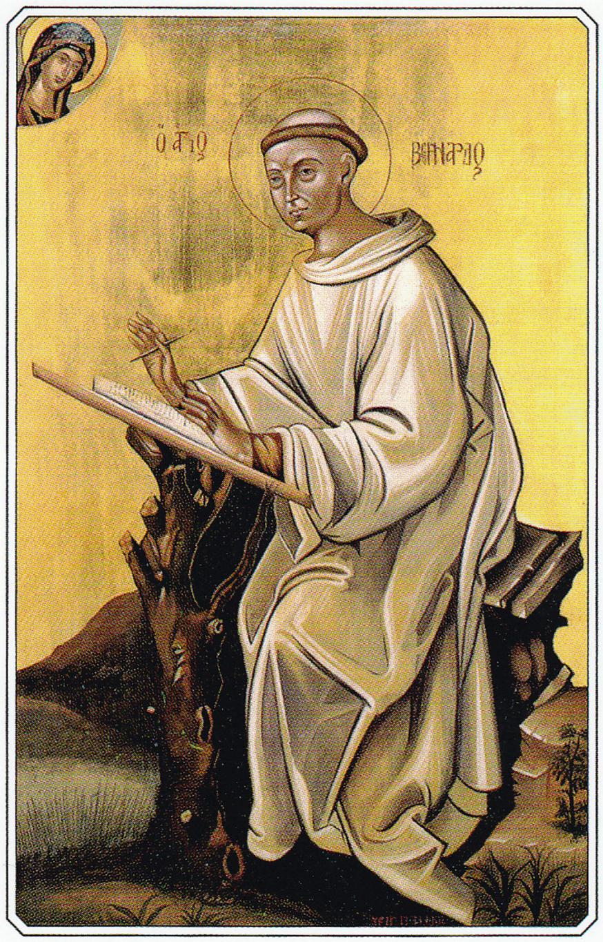 Bernardus van Clairvaux, prentje Certosa di Pavia 