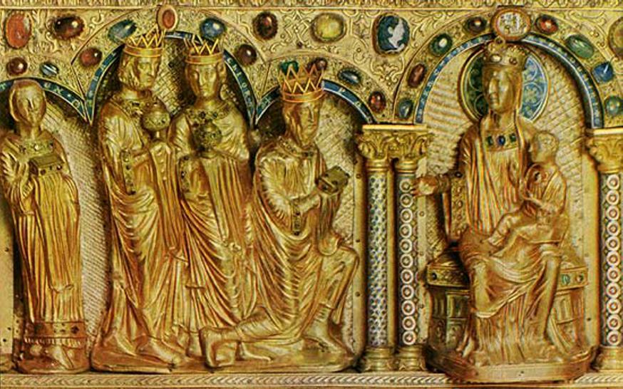 Aanbidding der koningen, voorkant reliekschrijn in de Keulse Dom 