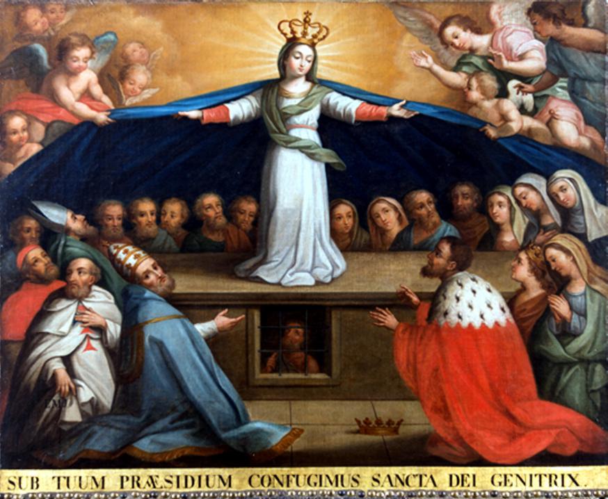 Sub tuum praesidium, Banier Santa Casa da Misericórdia, Lissabon, Bernardo Pereira Pegado, 1784 