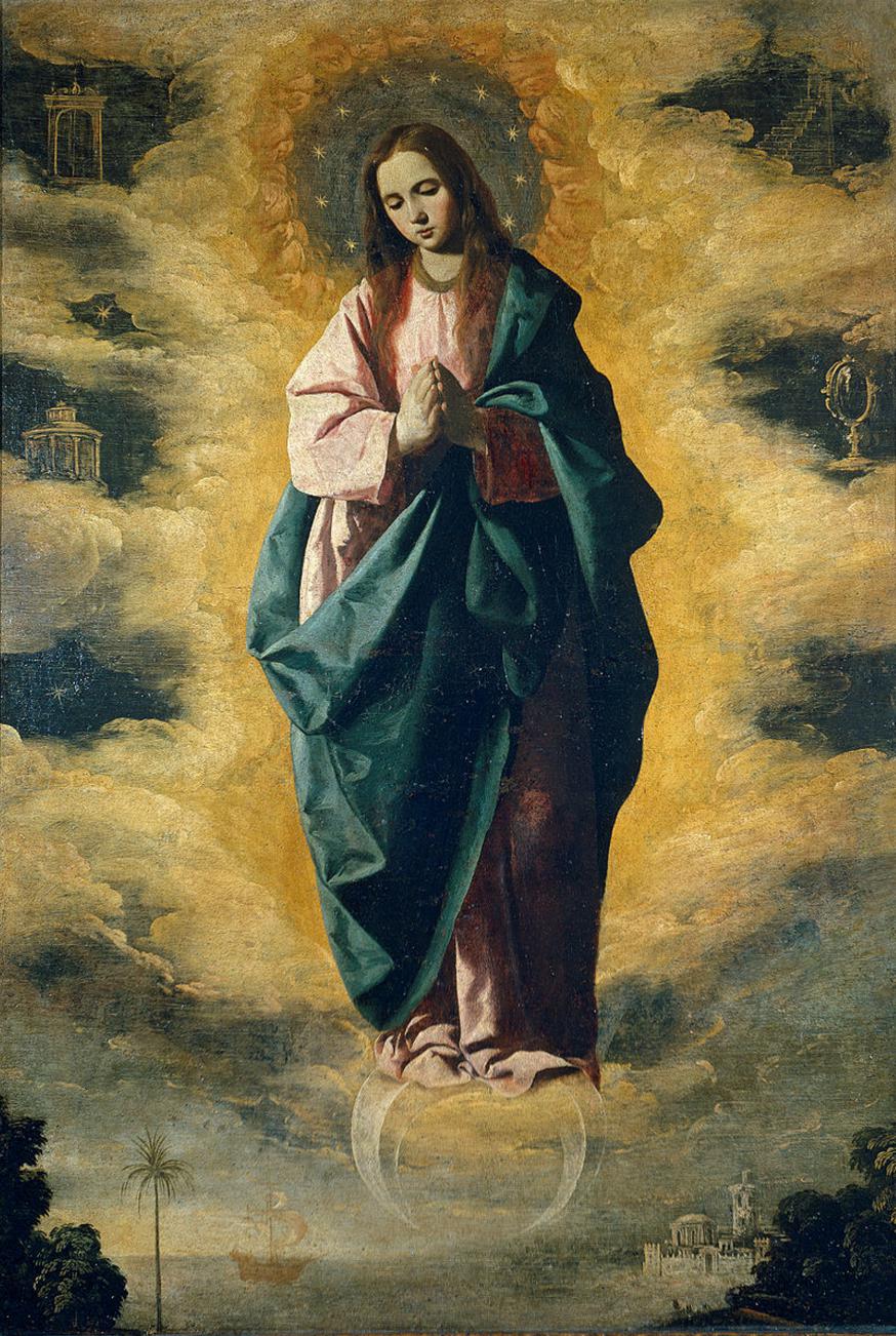 De Onbevlekte Ontvangenis, geschilderd in 1630-35 door Francisco de Zurbarán (Museo Nacional del Prado, Madrid) 