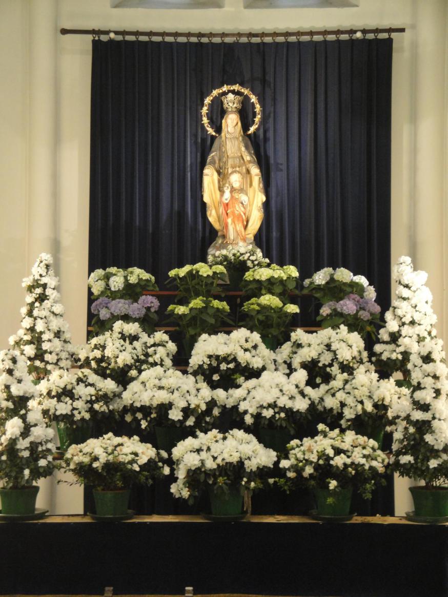 Maria in de bloemen op Lisp © Jan Verheyen