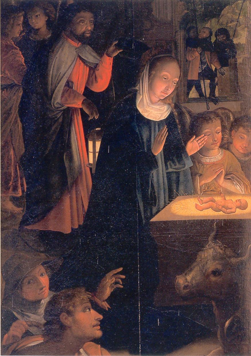 Kerstkaart 1: 'De geboorte van Christus' 