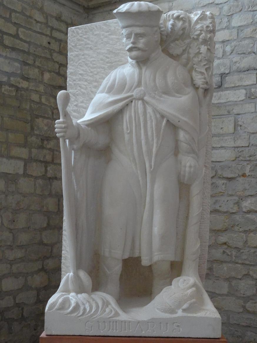 Sint-Gummarus met de boom, de bron en het kind, beeld van Louis De Pooter, Sint-Gummaruskerk © Jan Verheyen
