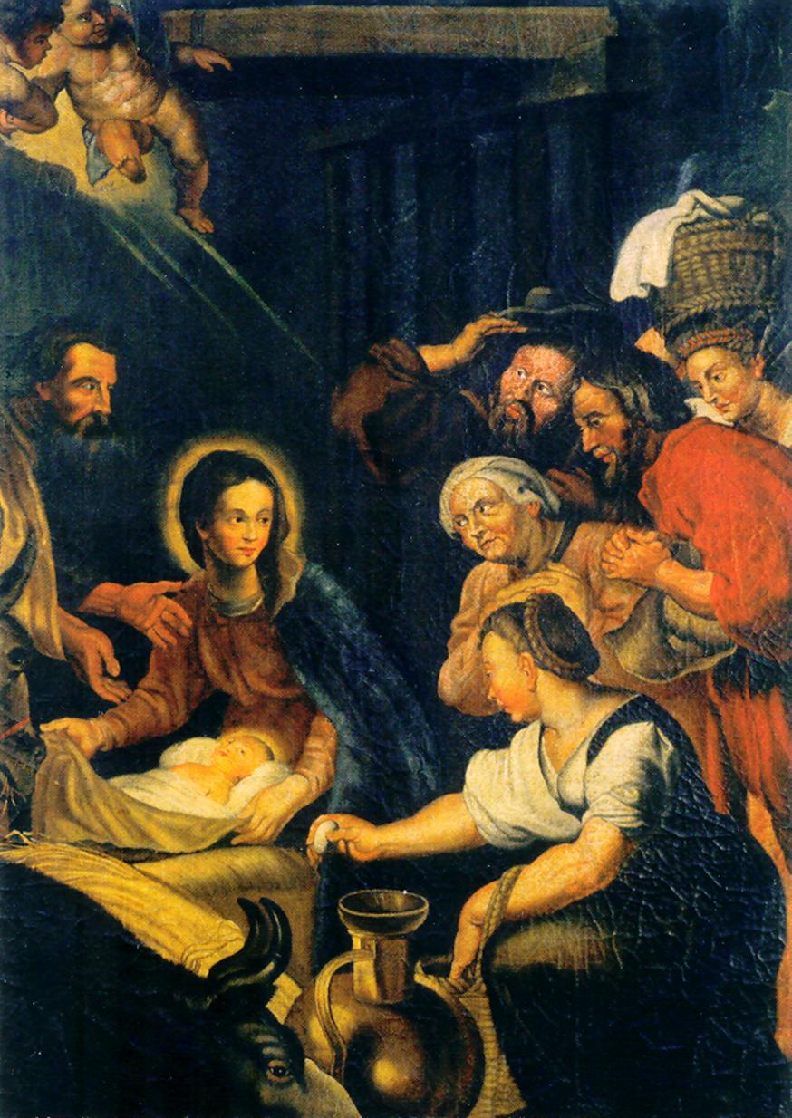 Kerstkaart 3: 'Aanbidding der Herders' 