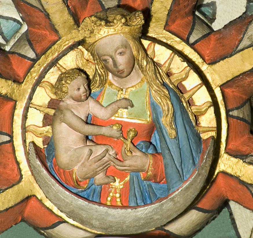 Kerstkaart 5: 'Onze-Lieve-Vrouw met kindje' 