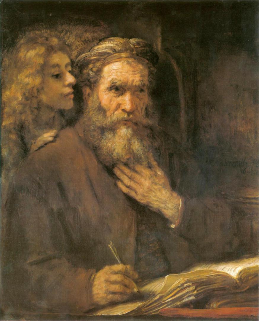 Apostel en evangelist Matteüs, Rembrandt Harmensz van Rijn, 1661, Louvre, Parijs © Joachim Schäfer, Ökumenisches Heiligenlexikon