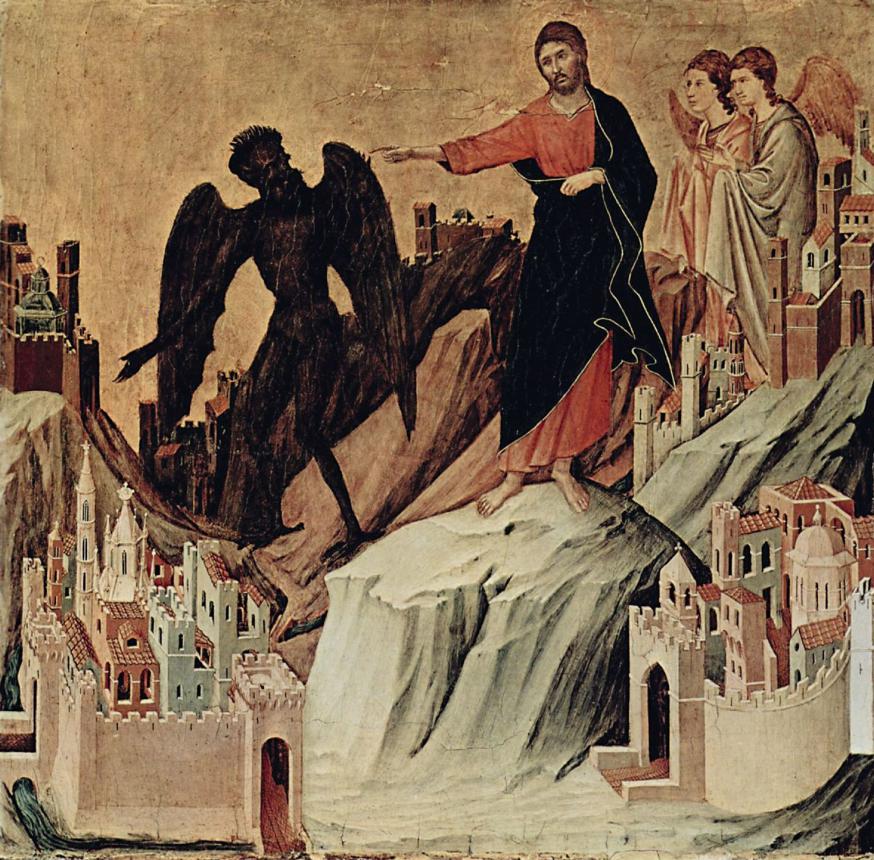 Jezus en de verleider, Duccio di Buoninsegna (ca. 1255-1319) © Image