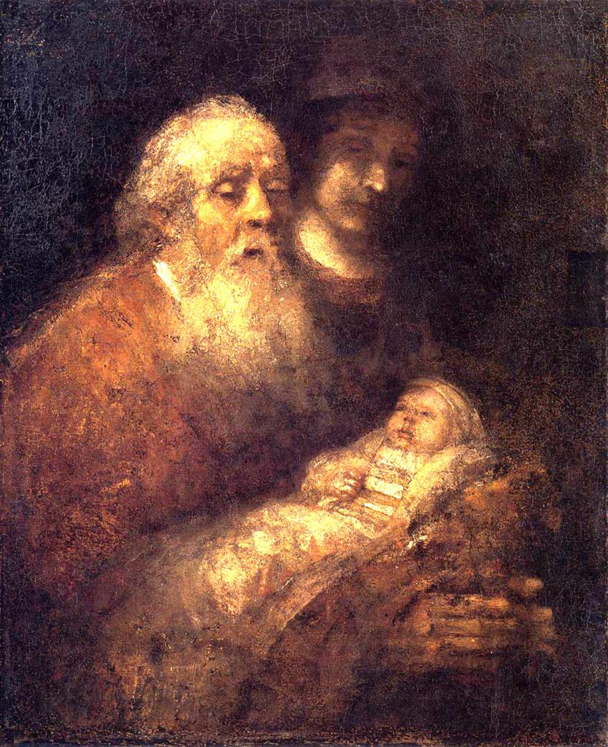 De lofzang van Simeon, Rembrandt Harmensz. Van Rijn, 1669, Nationalmuseum Stockholm 